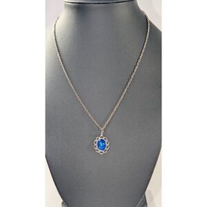 Blue Sapphire Star Pendant Necklace
